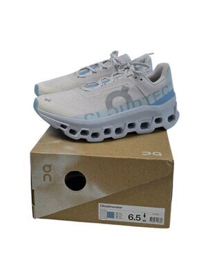 ON Running Cloudmonster Running Shoes, Frost/Wash, Lifestyle, Platform, Sz 6.5